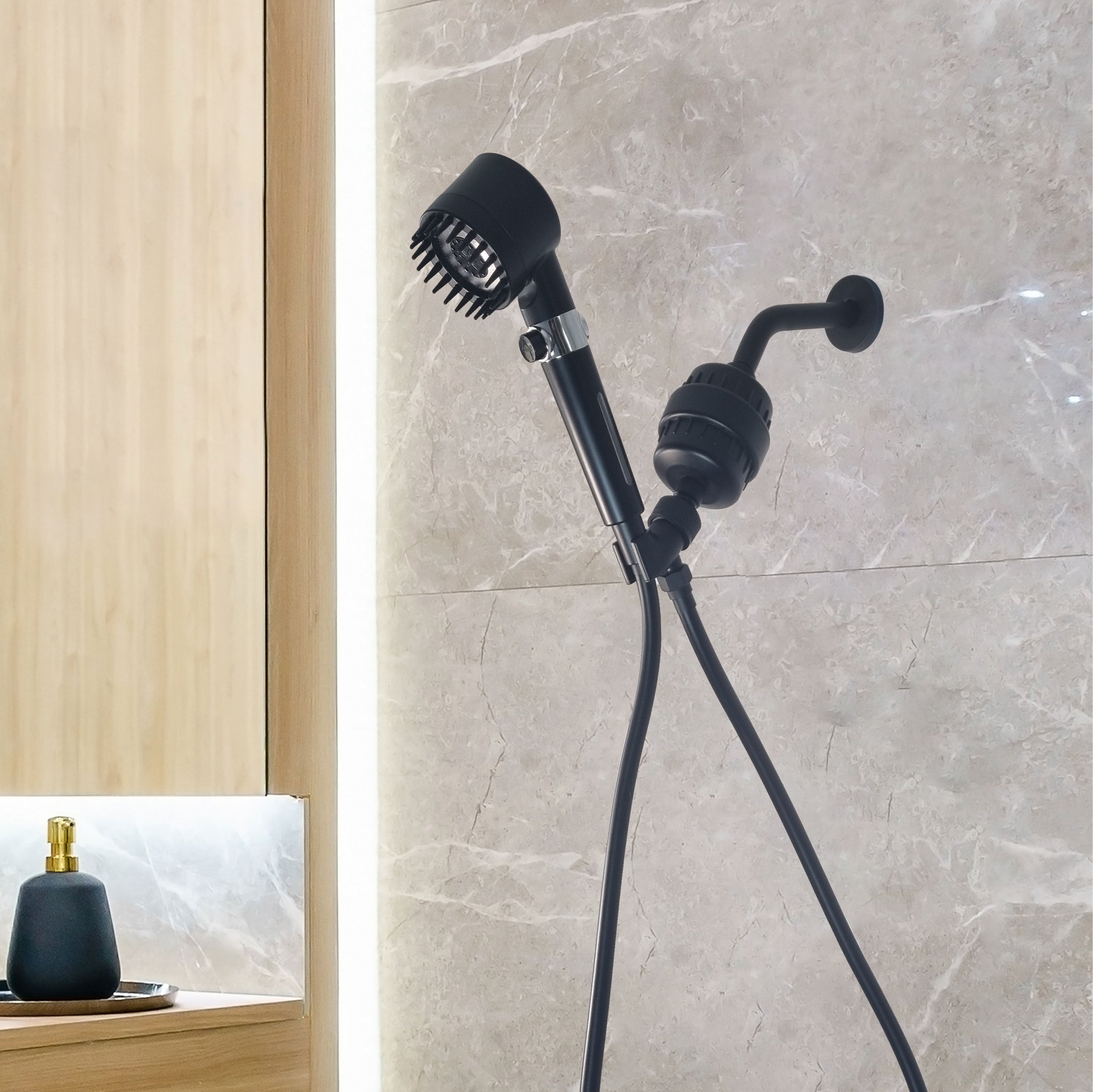 Ultimate Shower Massage Shower Head Complete Shower Kit