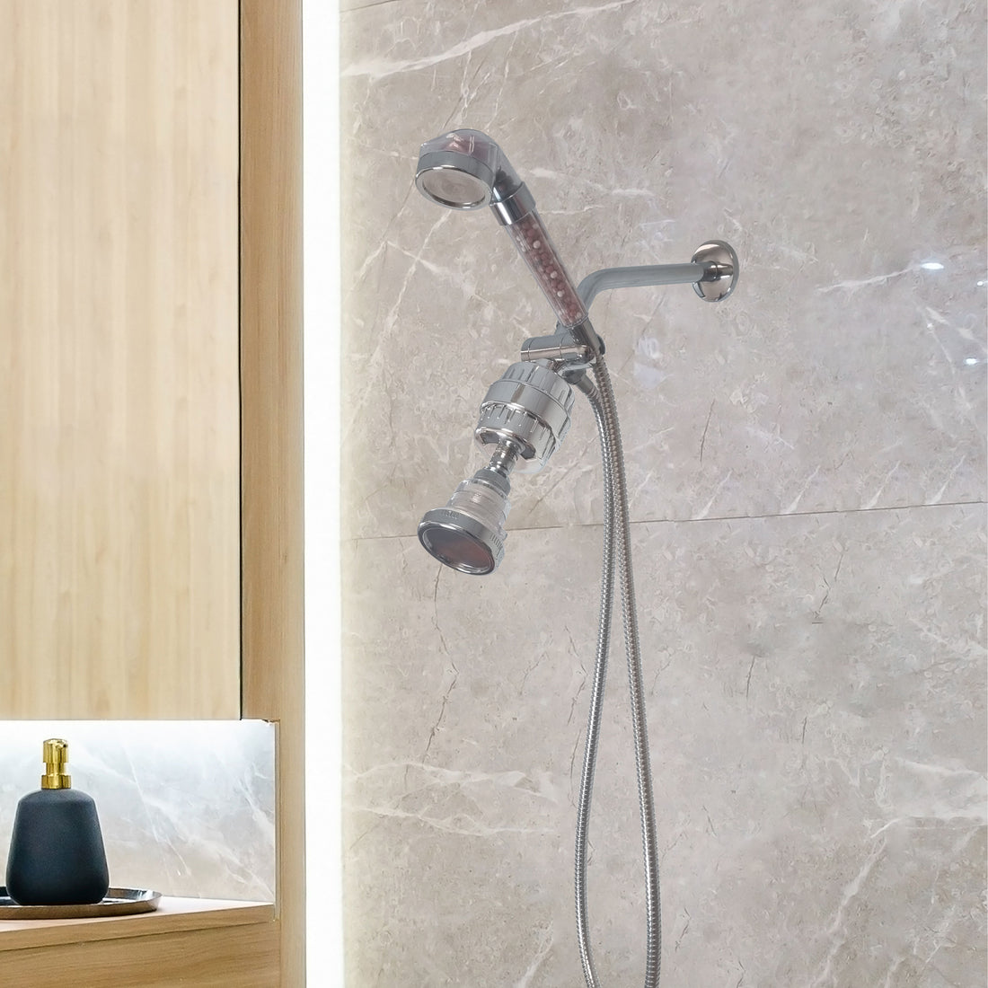LED Ionic Dual Shower System