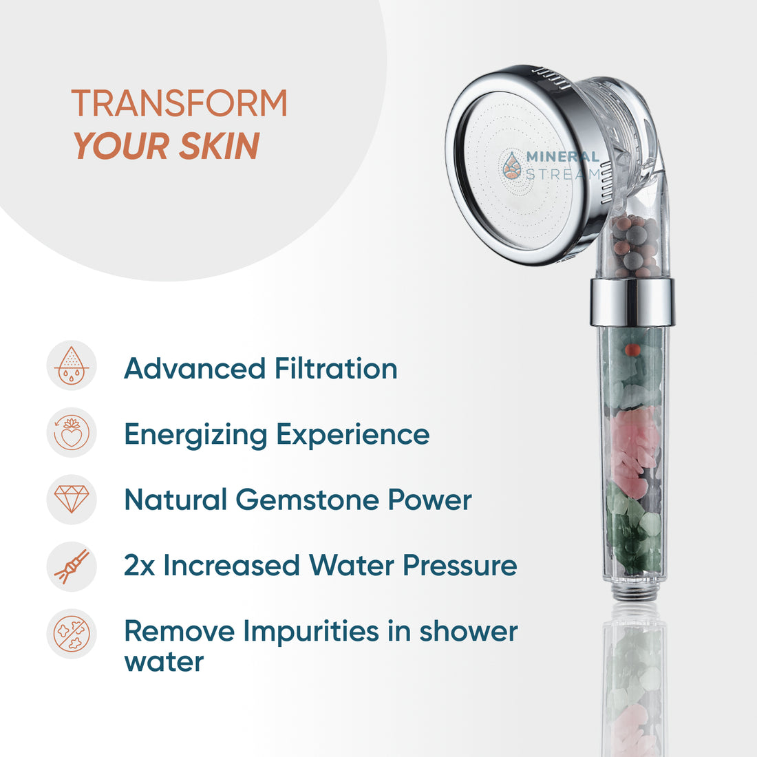 Chakra Showerhead Shower Essentials Kit