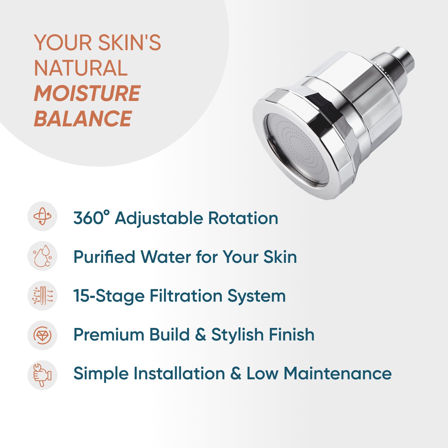 SkinPro - Most Advanced Filtered Showerhead Black