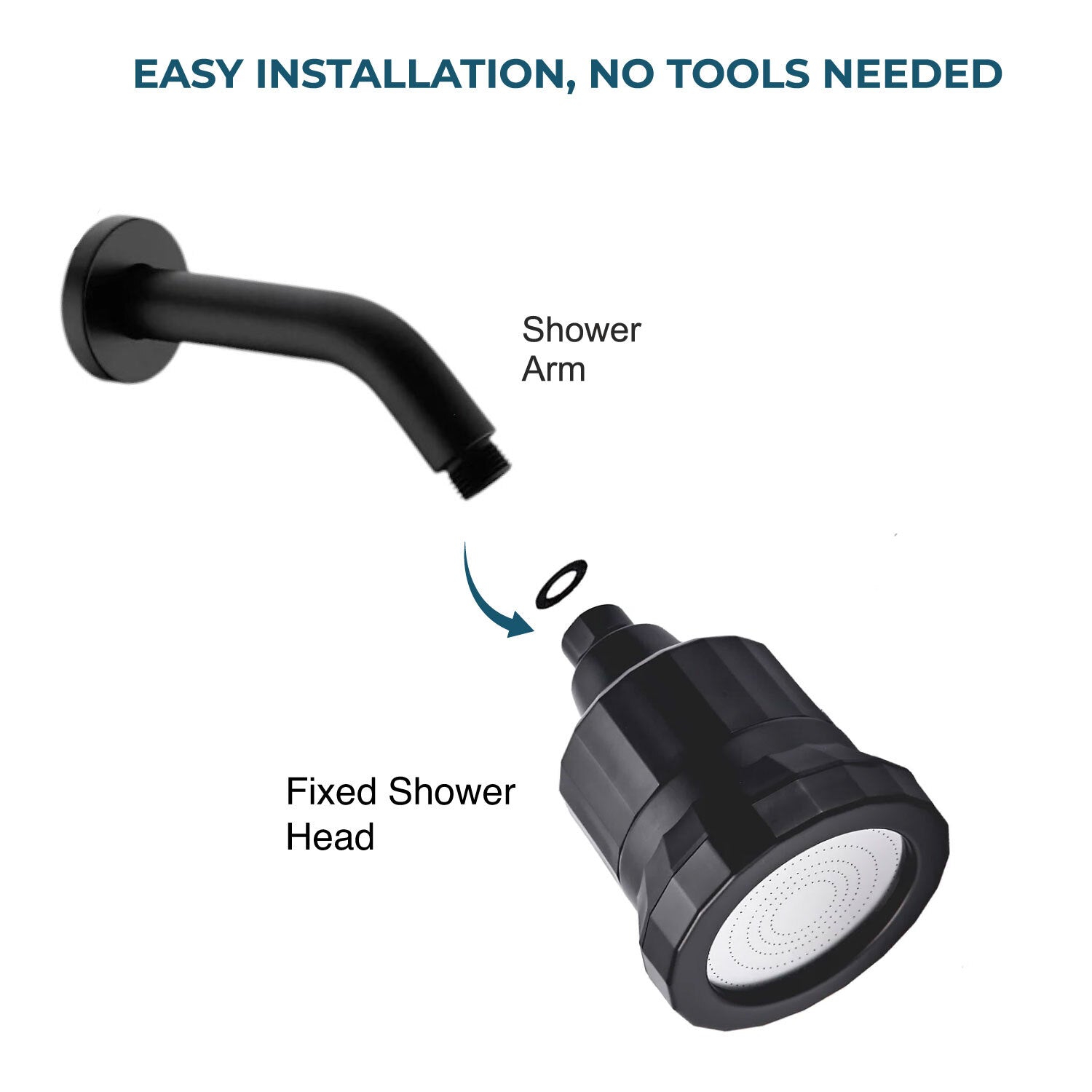 SkinPro - Most Advanced Filtered Showerhead Black