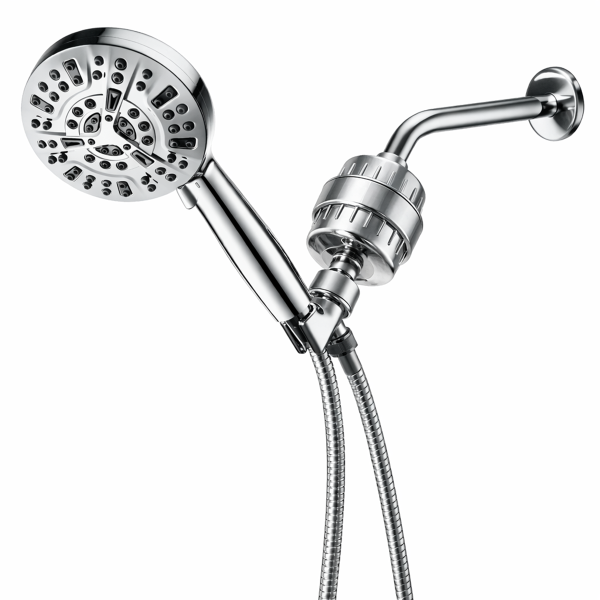 Luxe 10 Mode Showerhead Complete Shower Kit